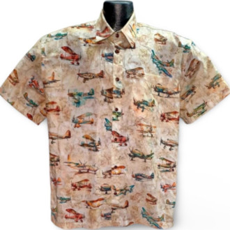 Vintage Aircraft Hawaiian Shirt- Made in USA